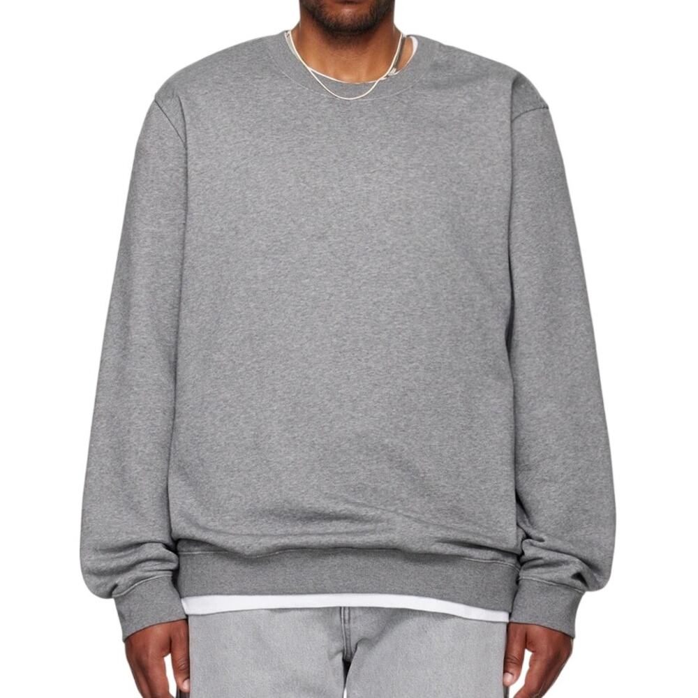NEW SKIMS Men's Lounge Fleece Crewneck Sweatshirt Dark Heather Grey Small